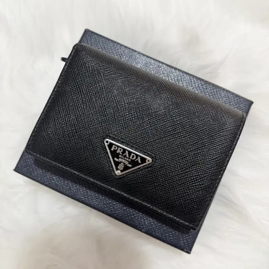 [BUNJANG] Prada Saffiano Leather Wallet / [정품] 프라다 사피아노 반지갑