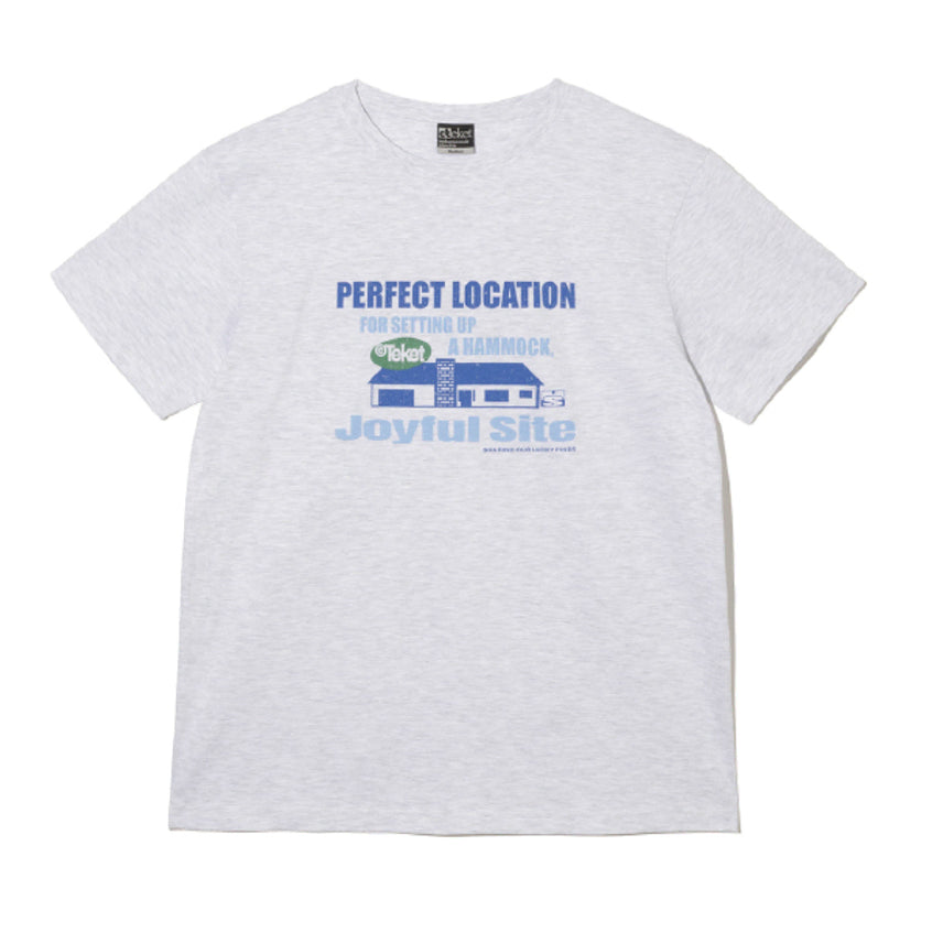 [BUNJANG] Tecket Joyful Tee T-Shirt Melange Gray / [L] 테켓 Joyful Tee 반팔티 Melange Gray