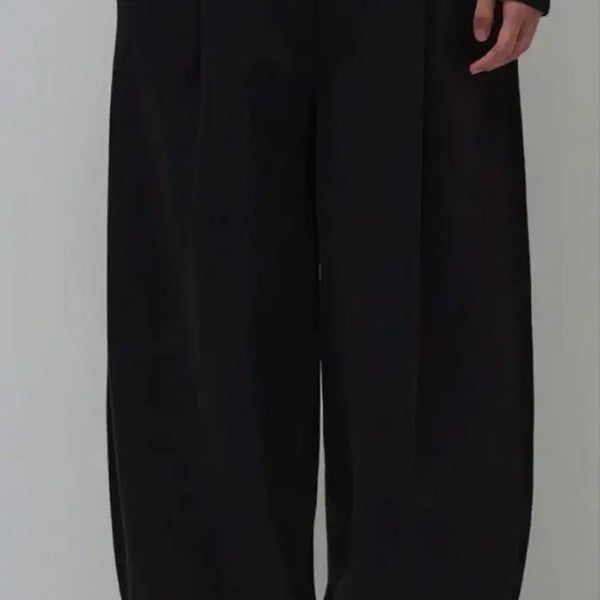 [BUNJANG] Musinsa Standard Brushed Cotton Wide Lounge Sweatpants (Black, M) / 무신사 스탠다드 기모 원 턱 와이드 라운지 스웨트 팬츠 [블랙] M