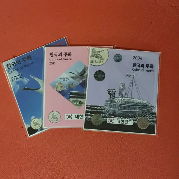 [BUNJANG] Korean Coin Mint Set - 2002, 2003, 2004 / (3개가격)2002 2003 2004년사제민트세트 한국의주화(6구)