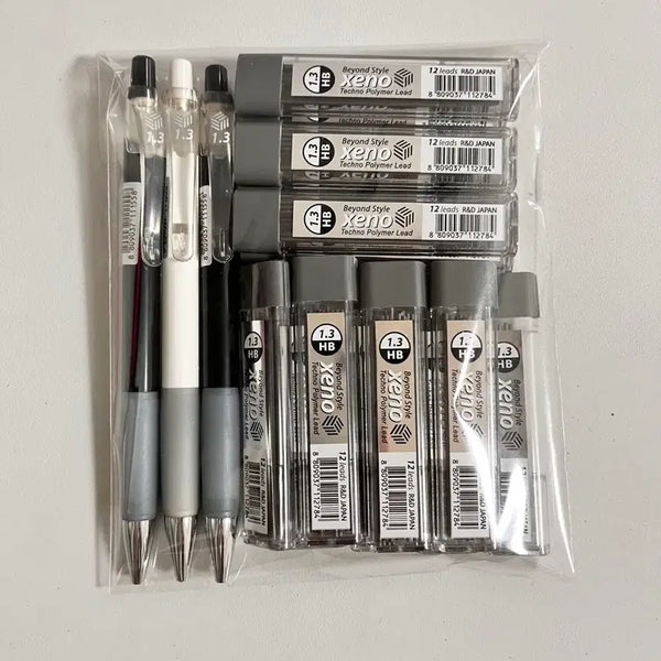 [BUNJANG] Xeno 1.3mm HB Lead & Mechanical Pencil Set / 미사용) 제노 1.3mm HB 샤프심 및 샤프 일괄세트