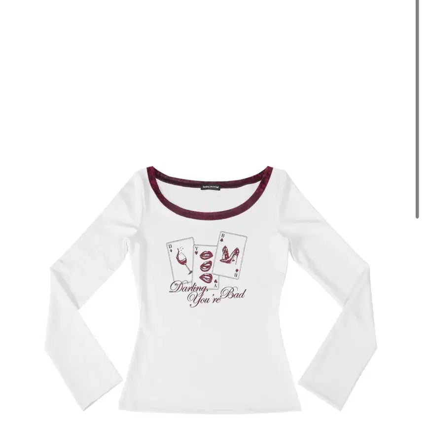 [BUNJANG] Darling Your Bad Velvety Wine Playing Card Top / 달링유어배드 플레잉카드 벨벳티 와인