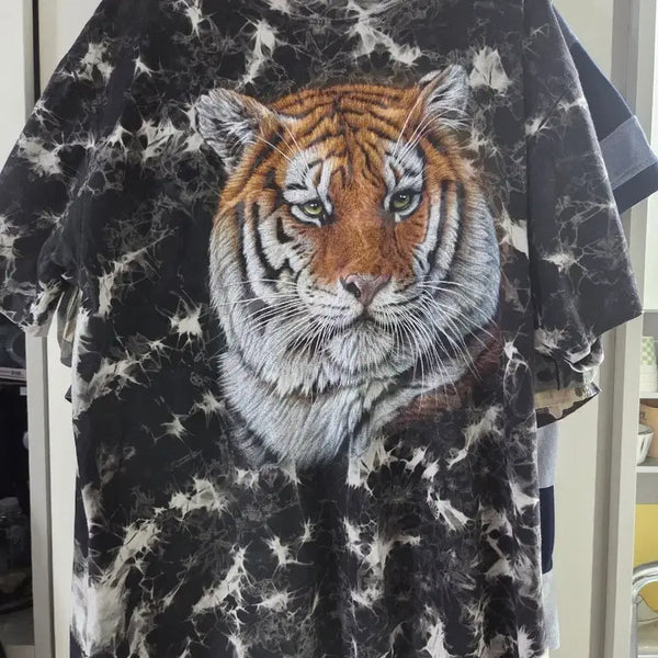 [BUNJANG] Locke Eagle Tiger Tie-Dye Graphic T-Shirt / 락이글 호랑이 타이다이그래픽 반팔 티셔츠