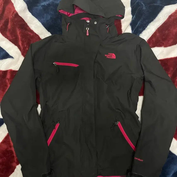 [BUNJANG] The North Face Hyvent Windbreaker Black/Pink Size S (90) / 노스페이스 하이벤트 바람막이 S(90) 정품