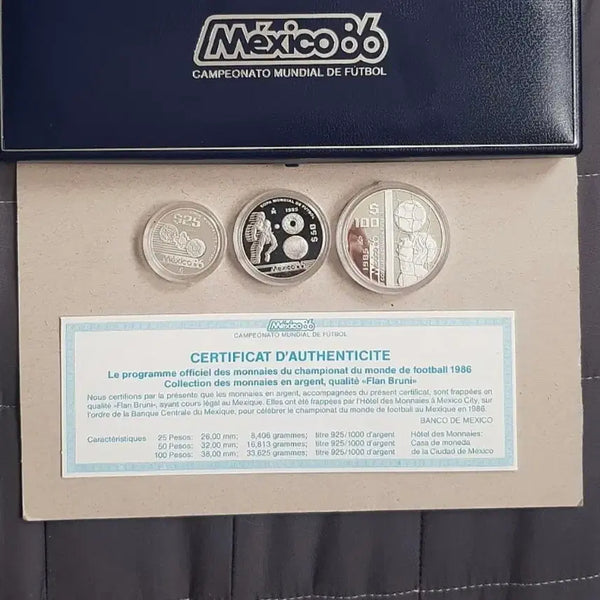 [BUNJANG] 1986 Mexico World Cup Commemorative Silver Coin Set / 1986 멕시코 월드컵 기념 은화 세트