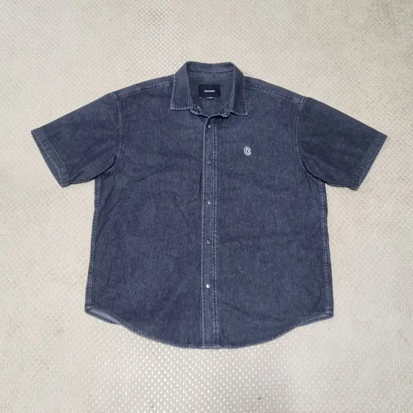 [BUNJANG] Covernat Denim Short Sleeve Shirt XL / (XL) 커버낫 데님 반팔 셔츠