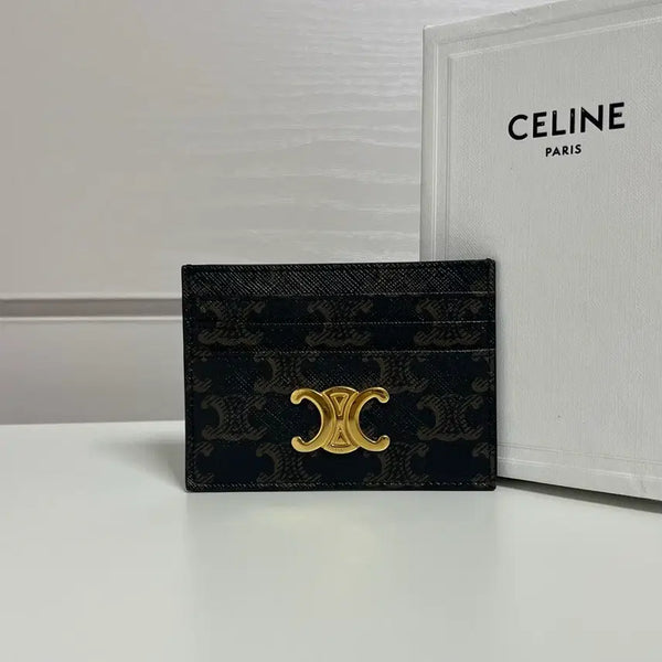 [BUNJANG] Celine Triomphe Canvas Triomphe Card Holder Tan / [정품] 셀린느 트리옹프 캔버스 트리옹프 카드지갑 탄