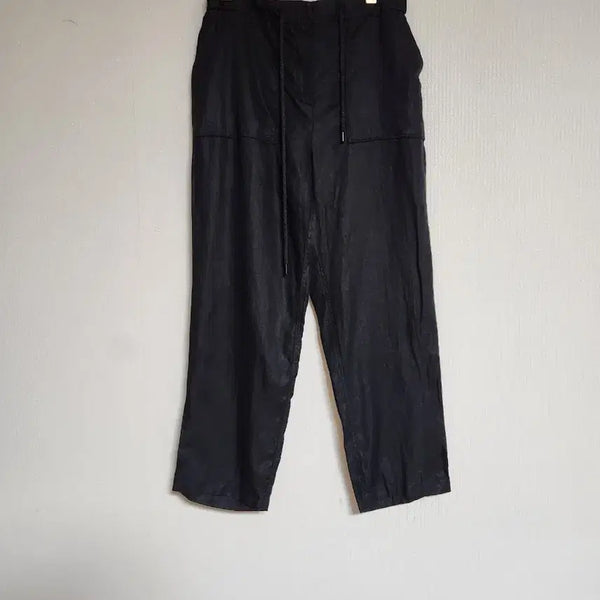 [BUNJANG] SJ Wani 2024 Linen 100% Back-Banding Wide Leg Pants / SJ와니2024린넨100%뒷밴딩 와이드 배기팬츠66