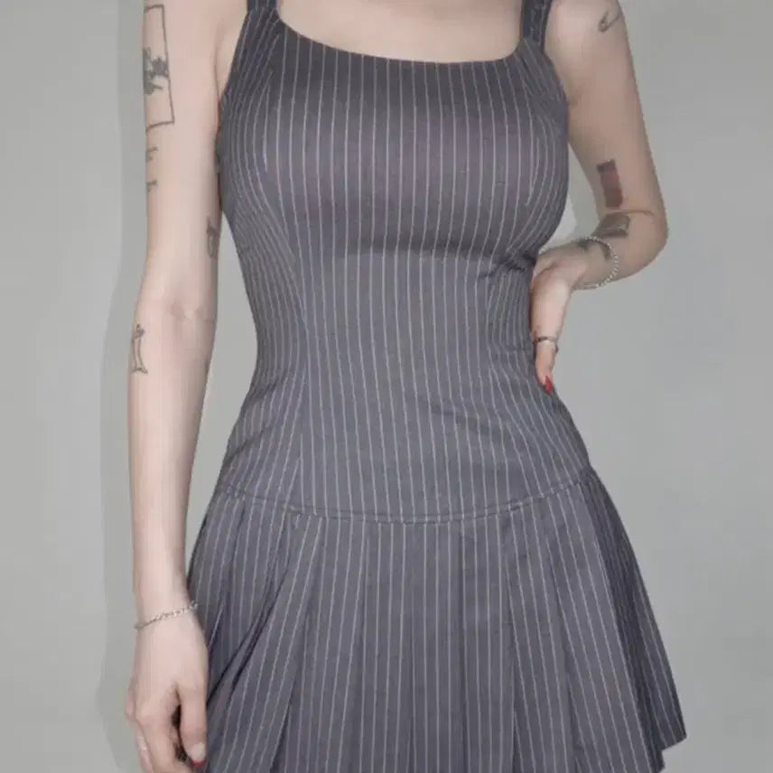[BUNJANG] Pale Jaded Mini Dress Grey / 페일제이드