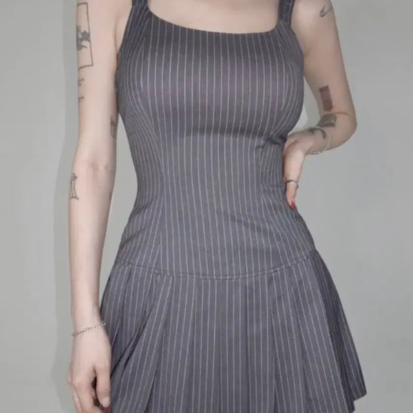 [BUNJANG] Pale Jaded Mini Dress Grey / 페일제이드
