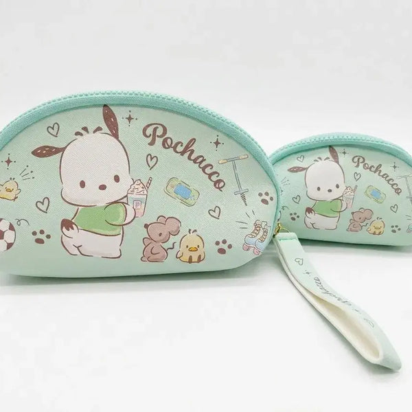 [BUNJANG] Sanrio Pochacco Half-Moon Pouch Set (2 Types) / 산리오 포차코 반달 파우치 2종 세트