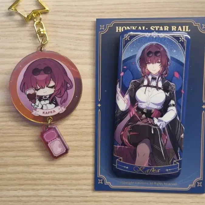 [BUNJANG] Honkai: Star Rail Kafka Collaboration Keyring & Badge / 붕괴 스타레일 붕스 카프카 콜라보 키링 공굿 캔뱃지
