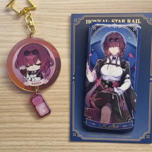 [BUNJANG] Honkai: Star Rail Kafka Collaboration Keyring & Badge / 붕괴 스타레일 붕스 카프카 콜라보 키링 공굿 캔뱃지