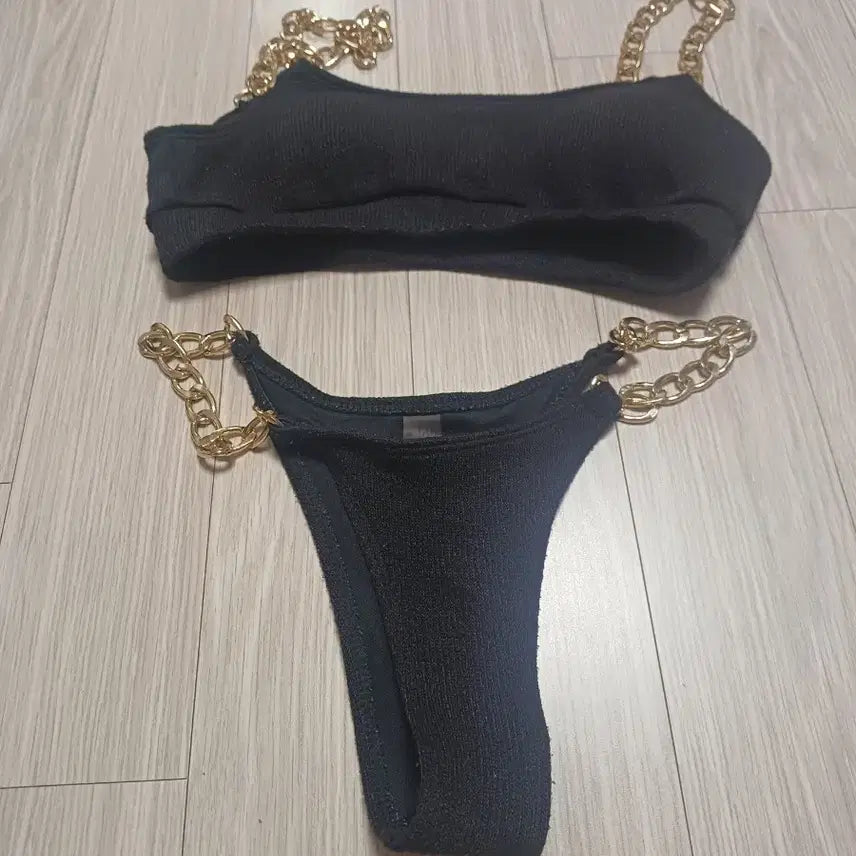 [BUNJANG] Black Chain Bikini / 블랙 체인 비키니