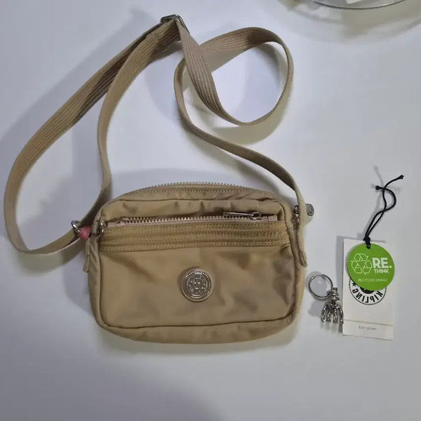 [BUNJANG] Kipling Beige Crossbody Bag / 키플링 베이지 크로스백