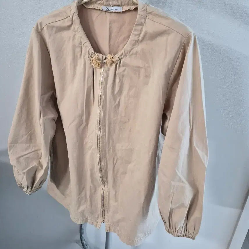 [BUNJANG] n. by it zip-up jacket beige rayon polyester blend / 여성  베이지색 지퍼 점퍼