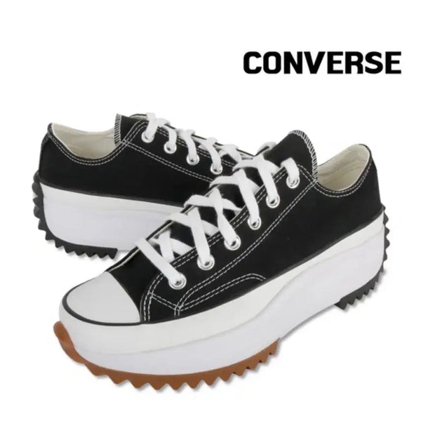 [BUNJANG] Converse Run Star Hike Low Sneakers Black / 245 컨버스 런스타 하이크 로우 스니커즈 블랙 운동화 168816C