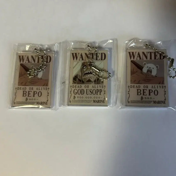 [BUNJANG] One Piece Wanted Poster Keychain Usopp Set of 2 / 원피스 현상수배 키링 베포 우솝 2종
