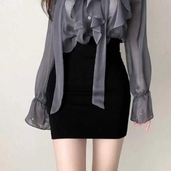 [BUNJANG] Ganadaran Black Pelvic Skirt M / 가나다란 골반부자치마 블랙 m