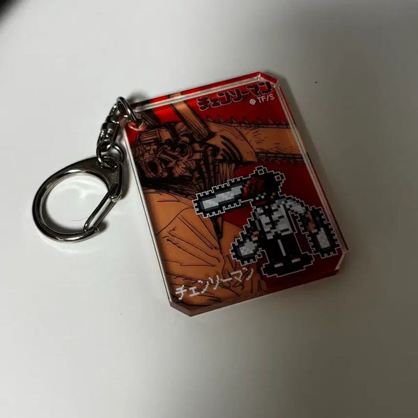 [BUNJANG] Chainsaw Man Jump Shop Original Art Pixel Acrylic Keychain / 체인소맨 점프샵 원화 픽셀 아크릴 키링
