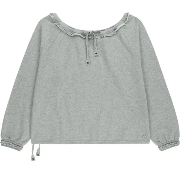 [BUNJANG] KOSEIO Drawstring Long Sleeve Gray / 코이세이오 드로스트링 롱슬리브 그레이
