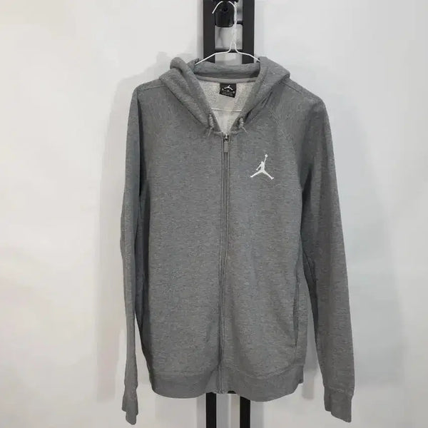 [BUNJANG] Jordan Fleece Hooded Zip-Up Jacket Grey / 조던 후드집업 기모 그레이 100