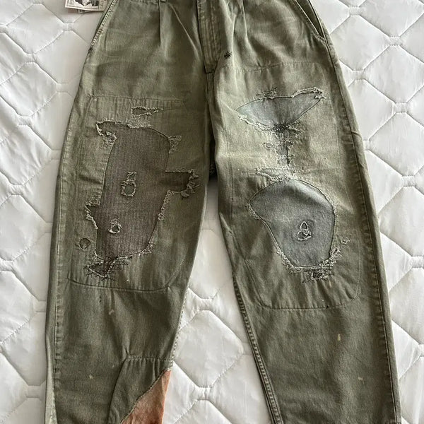[BUNJANG] Kapital Katsuragi Pants Khaki / [2] 캐피탈 카츠라기 팬츠 카키
