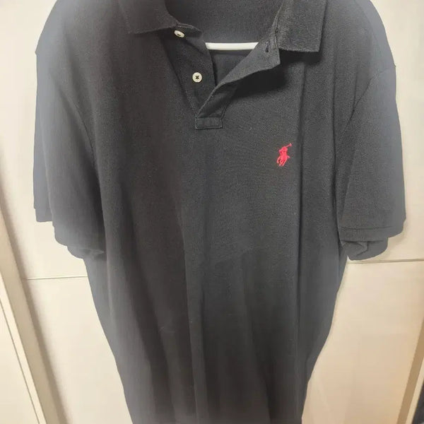 [BUNJANG] Polo Ralph Lauren Custom Slim Fit Black PK Short Sleeve T-Shirt L / 폴로 랄프로렌 커스텀슬림핏 블랙 pk 카라 반팔티 L