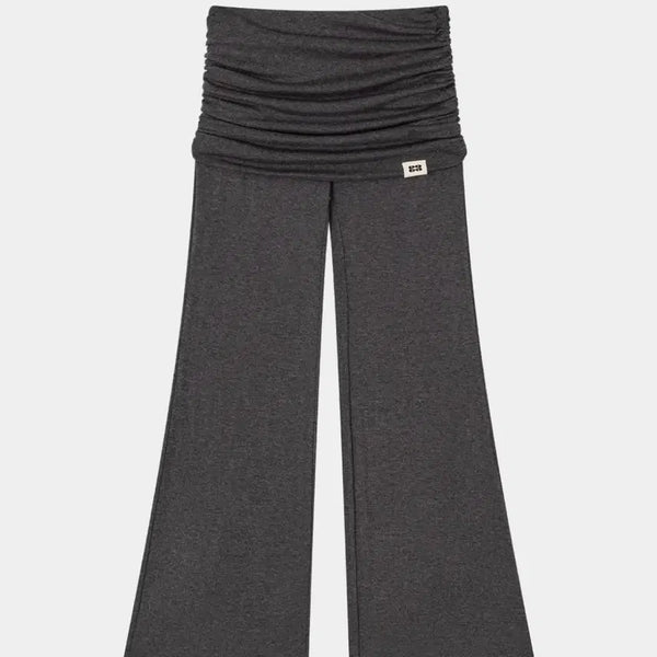 [BUNJANG] Kissing Yoga Flow Foldover Pants (Charcoal) / 키시닝 Yoga Flow Foldover Pants (Charcoal)