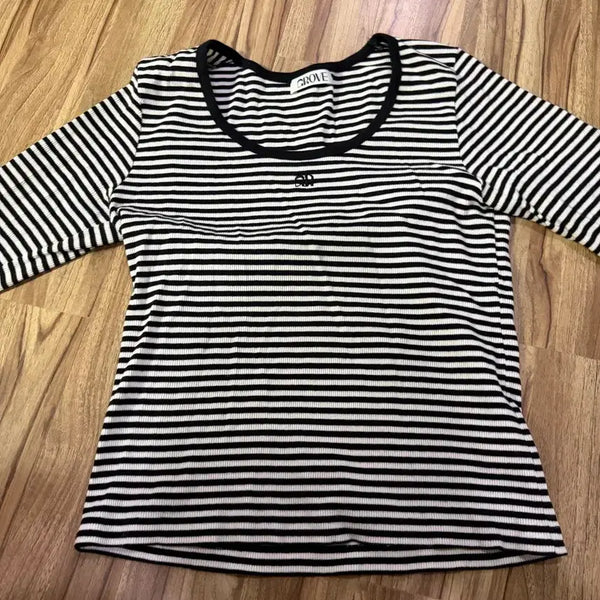 [BUNJANG] Grovestore Striped Long Sleeve T-Shirt / 그로브스토어 긴팔 티셔츠