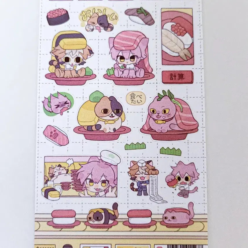 [BUNJANG] Sarara X Mosigaengirls Mini Sushi Stickers / 사라라 X 모시깽이걸즈 미니스시 스티커