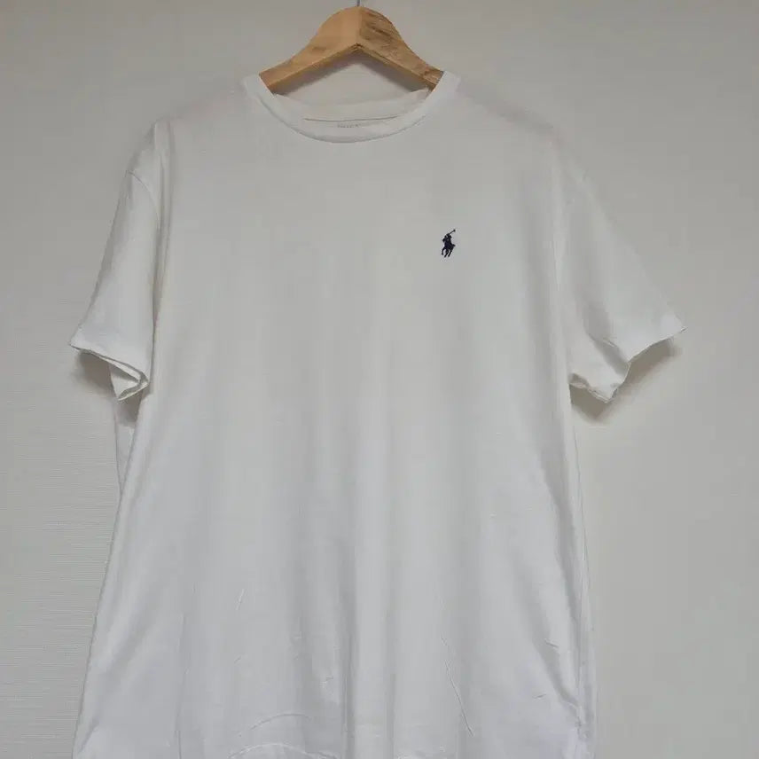 [BUNJANG] Polo Ralph Lauren White Logo Short Sleeve T-Shirt / [L] 폴로 랄프로렌 화이트 로고 반팔 티셔츠