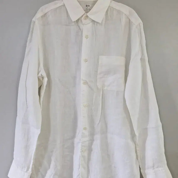 [BUNJANG] Uniqlo Men's Linen Shirt (Medium) - New / 유니클로 남자 리넨셔츠(m) 새상품!