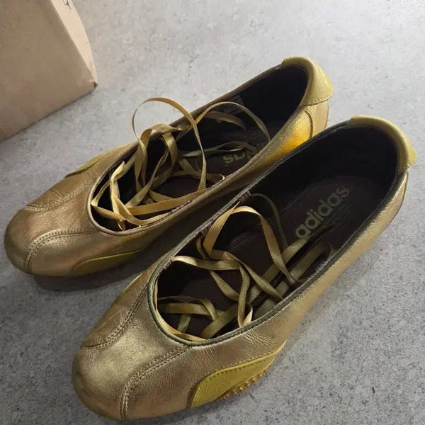 [BUNJANG] Adidas Gold Ballet Flats Shoes Size 7 / 아디다스 금색 발레 플랫 슈즈 사이즈7