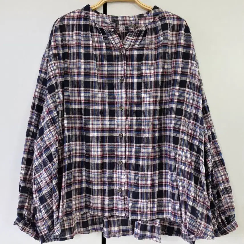 [BUNJANG] Maybe Baby Checkered Blouse (Size 44-55) / 체크 블라우스(44~55반)