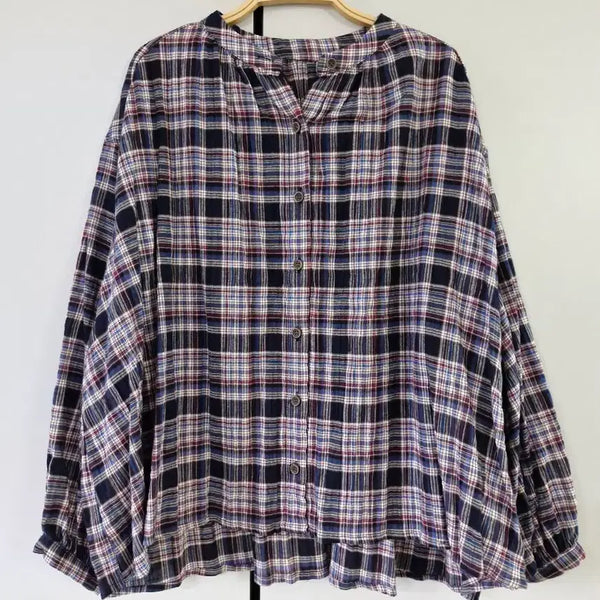[BUNJANG] Maybe Baby Checkered Blouse (Size 44-55) / 체크 블라우스(44~55반)