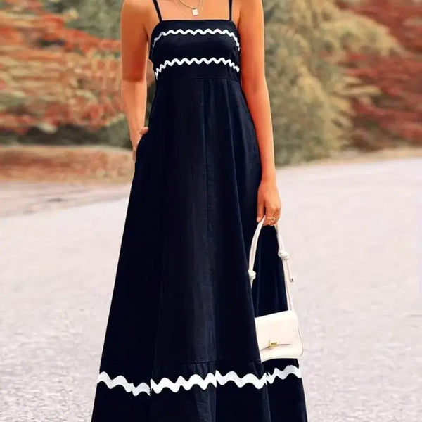 [BUNJANG] Modern Wave Long Dress / 모던 웨이브 롱 원피스 .새상품