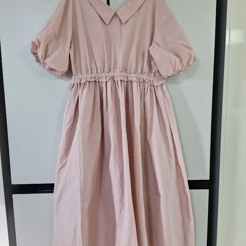 [BUNJANG] Puff Sleeve Dress (Size 44-55) / 퍼프소매 원피스(44~55반)