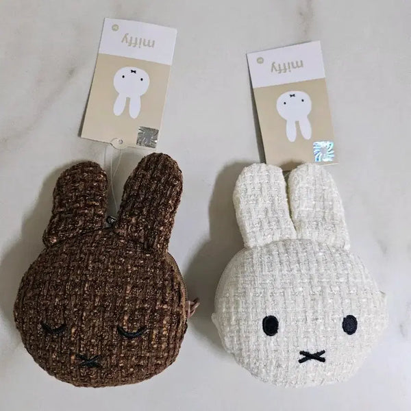 [BUNJANG] Authentic Tweed Miffy Coin Pouch Keychain / (정품/일괄가) 트위드 미피 동전지갑 키링