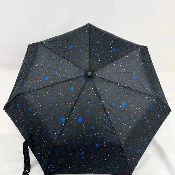 [BUNJANG] Black Star Pattern Automatic Folding Umbrella / 별 패턴 접이식 우산 블랙자동우산