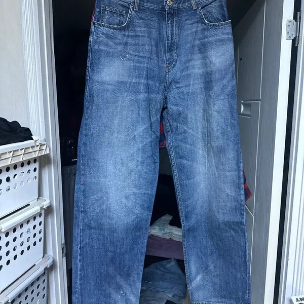 [BUNJANG] Balenciaga Shirt Layered Denim Pants - Size M / [M] 발렌시아가 셔츠 레이어드 데님 팬츠