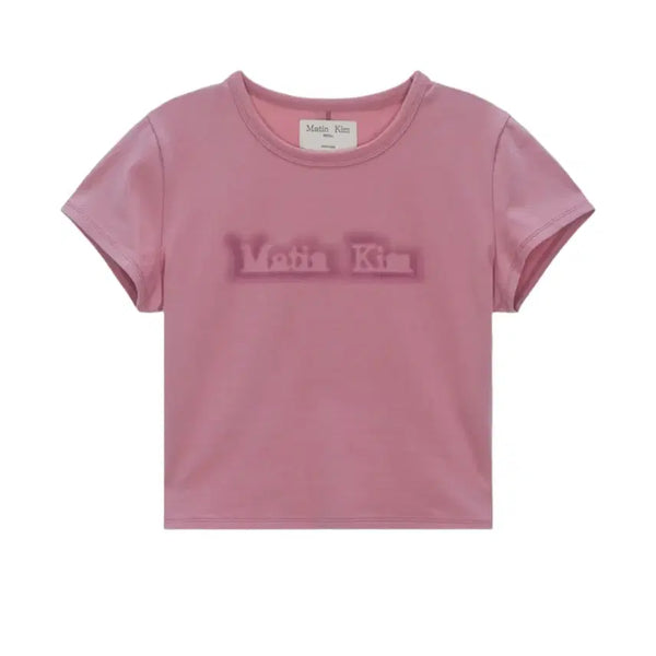 [BUNJANG] Matinkim Shade Logo Crop Top S / 마뗑킴 마뗑 쉐이드 로고 크롭 탑 S