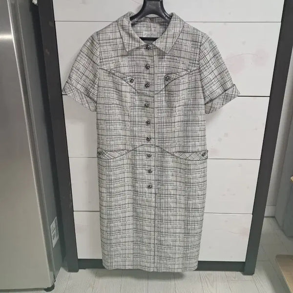 [BUNJANG] Check Pattern Long Dress / 체크패턴원피스