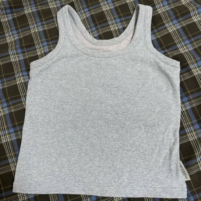 [BUNJANG] Movewarm Ribbed Tank Top Grey S / 무브웜 탱크탑 나시 S