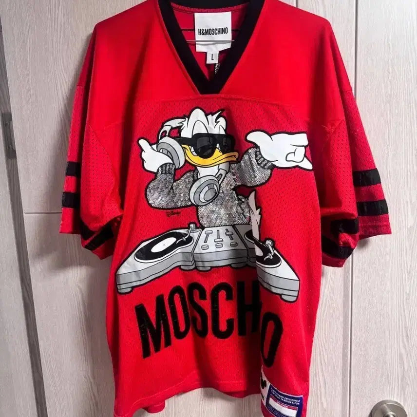[BUNJANG] Moschino Disney Donald Duck T-Shirt (L) / MOSCHINO 디즈니 도날드덕 반팔티 L