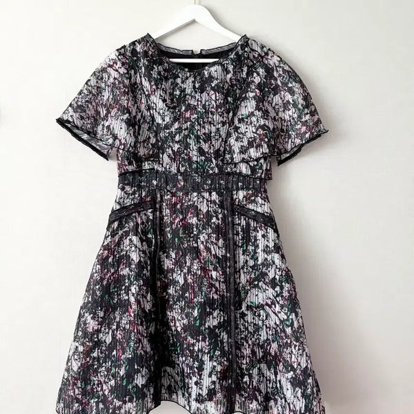 [BUNJANG] Imported Chiffon Printed Tunic Dress / 수입 쉬폰 프린팅 튜닉 원피스