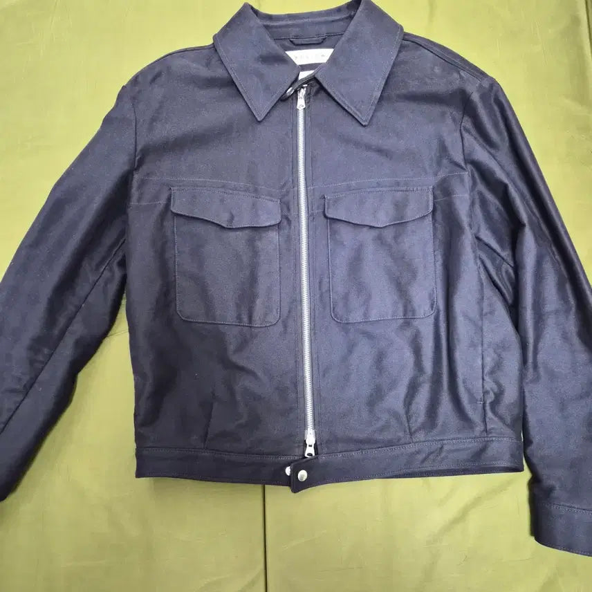 [BUNJANG] Beslow Mole Skin Military Zip-Up Jacket Navy / 비슬로우 MOLE SKIN MILITARY ZIP-UP JACKET