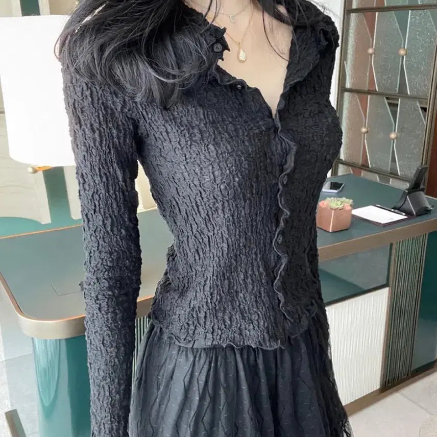 [BUNJANG] VY Studio Cool Summer Wrinkle Cardigan / vy스튜디오 cool summer wrinkle cardigan