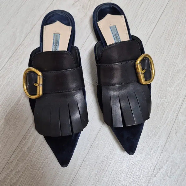[BUNJANG] Prada Velvet Mules / 프라다 벨벳뮬
