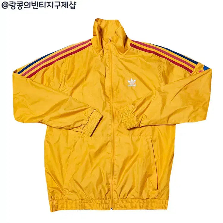 [BUNJANG] Adidas Old School Trefoil Flame Windbreaker Jacket / 아디다스 올드스쿨 불꽃 트레포일 바람막이 자켓